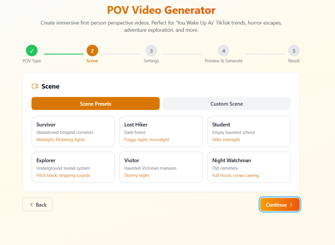 Step 2: Select or Customize Your Scene